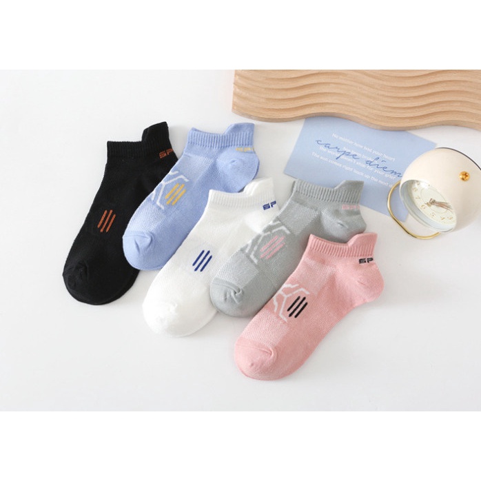 Vớ Tất cotton Nữ cổ thấp 5 màu phong cách trẻ trung và năng động.