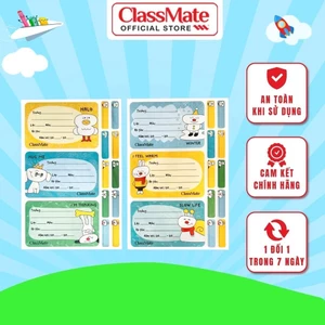 Nhãn Vở Có Keo Dán Sẵn CLASSMATE Halo Chất Liệu Giấy Bóng Nổi Bật, Bám Dính Tốt 15 Cái/Túi CL-NT229
