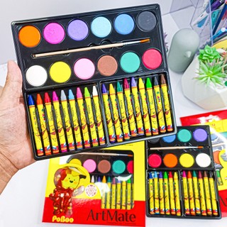 Bộ Sáp Màu Và Màu Nước CLASSMATE 20-30 Màu, Bám Giấy Tốt Cho Bé Tập Tô CW101/102