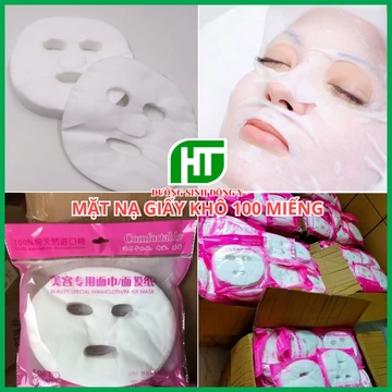 Mặt Nạ Giấy Khô, Mặt Nạ Ủ, Mặt Nạ Khô Dưỡng Trắng, Mặt Nạ Giấy 100 Miếng