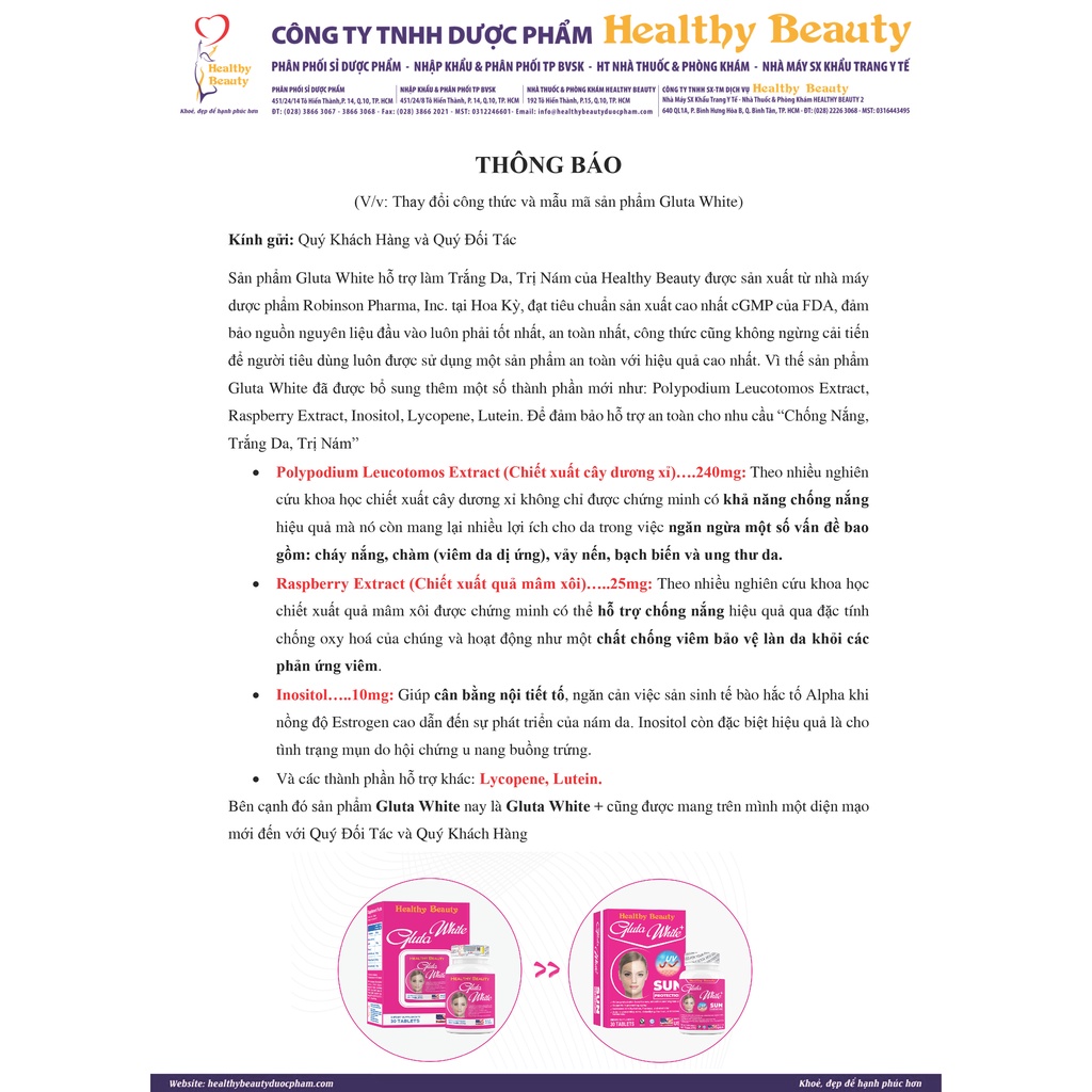 Ảnh Combo Trẻ Hóa Làn Da Gluta White+ & HB Collagen Type 1,2,3 Healthy Beauty 3