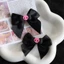 YOI Nơ Đen Kẹp Tóc Nơ Barrettes Gothic Kẹp Tóc Nơ Lớn Kẹp Tóc JK Kẹp Tóc