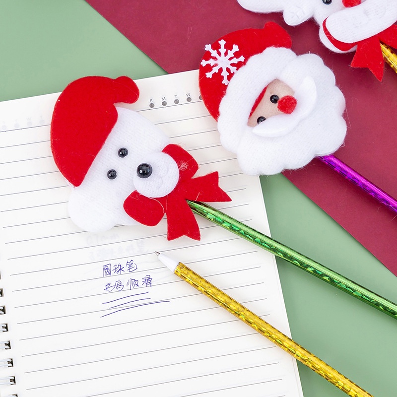 3 Bút Bi Mực Xanh Đầu Bông