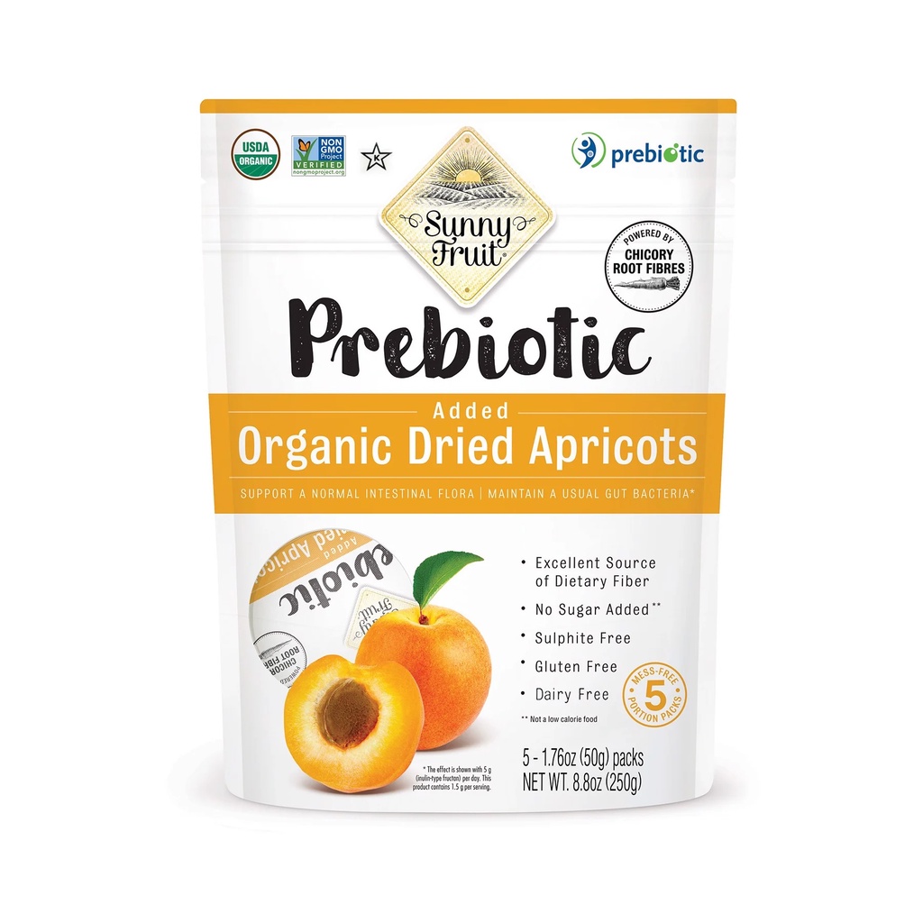 Mơ khô hữu cơ Prebiotic Sunny Fruit bổ sung dinh dưỡng 250g