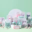 Kẹp Bướm, Kẹp Giấy Đầu Tròn Bằng Kim Loại Màu Pastel TOMI Kèm Hộp Đựng 039