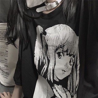Áo thun ngắn tay Anime hai chiều hiphop Nhật Bản phong cách Harajuku