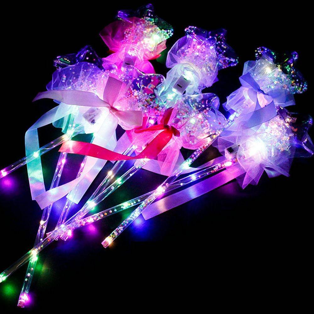 ODAKA Rave Đồ Chơi Nhựa Cổ Vũ Stick 1PC Nhiều Màu Sắc Mới Lạ Đồ Chơi Trẻ Em Cổ Tích Nhấp Nháy Cây Đũa Sáng Bóng Ma Thuật Cây Đũa Phép