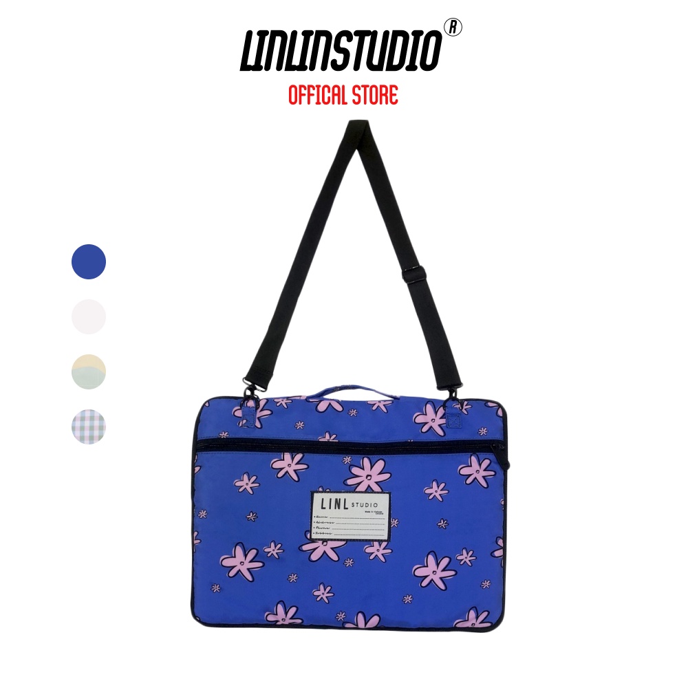 Túi Đựng Laptop Linlin Studio 13 15 Inch 4 Màu Caro, Hoa Xanh, Tartan Mint, Cloudy
