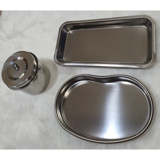 -Khay hạt đậu dùng trong y tế spa, phun xăm thẩm mĩ, khay inox