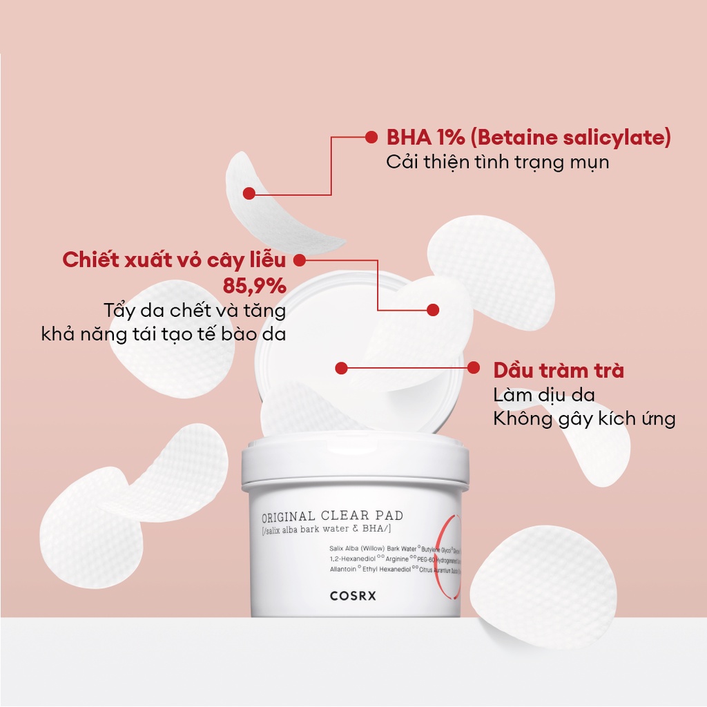 Ảnh Bông Tẩy Tế Bào Chết Hoá Học 1% BHA COSRX One Step Original Clear Pad 70 Miếng 3