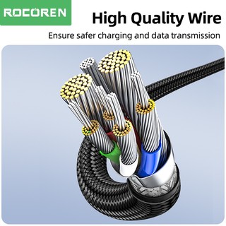 Cáp sạc nhanh Rocoren 240W USB Type C sang USB C PD 3.1 100W 5A Cáp sạc nhanh USBC Dây 2M cho MacBook Pro Laptop Xiaomi