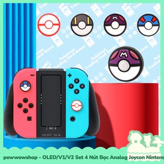 [Sẵn VN - Hỏa Tốc] Oled/V1/V2/Lite Set 4 Nút Bọc Analog Joycon Cho Máy Game Cầm Tay Nintendo Switch Mẫu Pok Scarlet & Vi