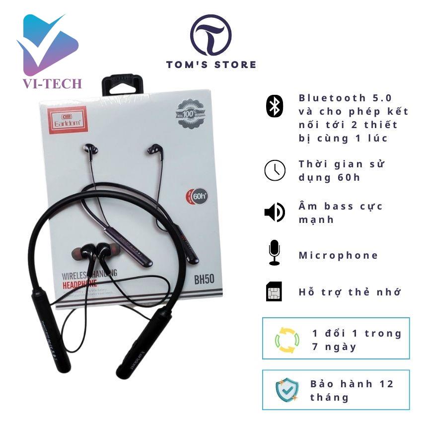 Tai nghe đeo cổ Bluetooth, Tai nghe thể thao Earldom BH50 có màn hình ...