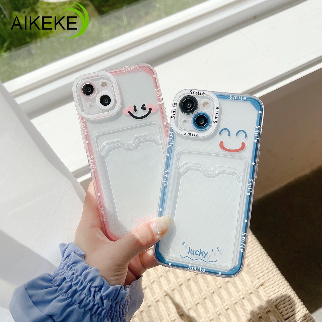 Thẻ Ốp Điện Thoại tpu Mềm Trong Suốt Có Ngăn Đựng Thẻ Cho iphone 15 14 plus iphone 15 14 13 pro max 15pro 14pro 13pro