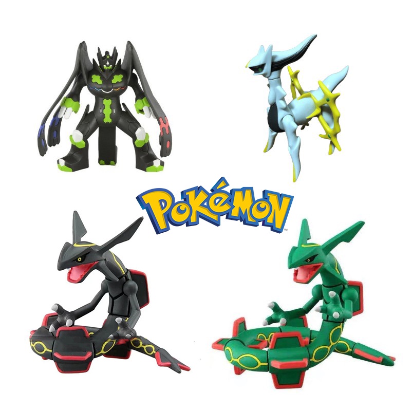 Mô Hình Xoay Đồ Chơi Sáng Bóng Rayquaza Zygarde Arceus Bộ Sưu Tập Búp Bê Các Bức Tượng Nhỏ Quà Tặng
