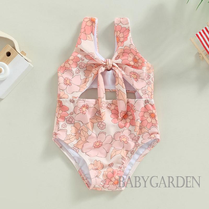 Bộ Đồ Bơi Một Mảnh Không Tay In Hoa / Vỏ Sò Thời Trang Mùa Hè Cho Bé Gái 6 Tháng - 3 Tuổi