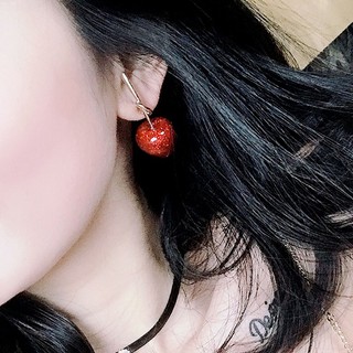 Khuyên Tai Thắt Nút Họa Tiết Quả Cherry Đỏ Phong Cách Trung Hoa Cổ Điển Thời Trang
