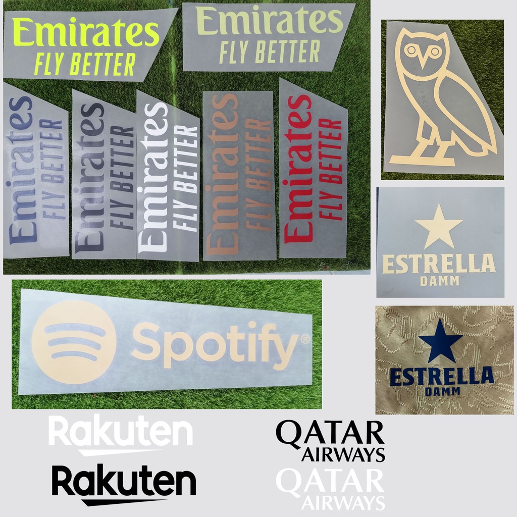 Emirates Fly Better Sponsor Patch Đỏ Đen Xanh Xanh Vàng Truyền Nhiệt ...