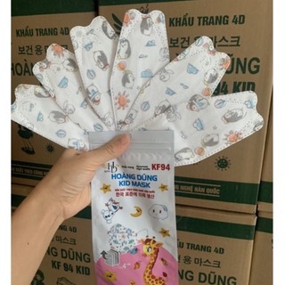 sỉ thùng 300 Khẩu trang trẻ em KF94 cho in hình kháng khuẩn 4 lớp đẹp dễ thương
