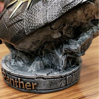 Mô hình báo đen tượng bán thân Black panther kích thước 18cm chất liệu đá resin cao cấp