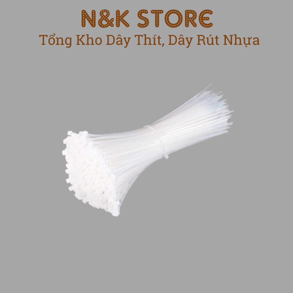 Bịch 400c dây thít nhựa 4x150mm, dây rút dài 15cm, lạt nhựa buộc bền chặt