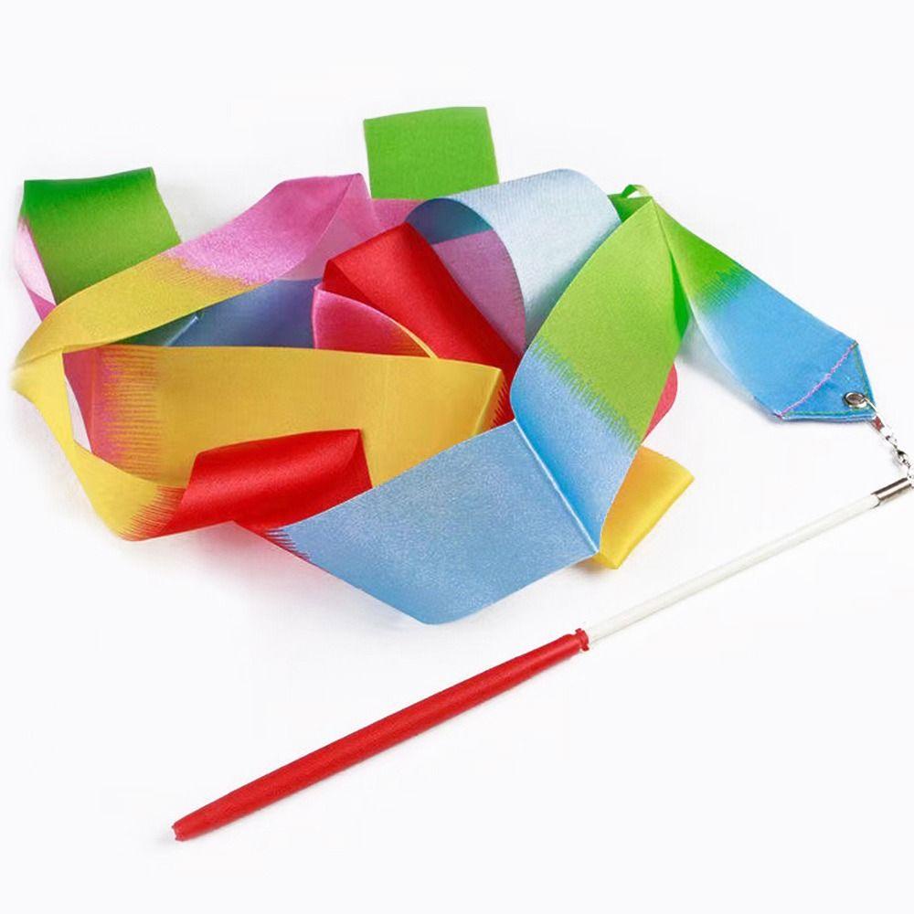 CQCJ Dance Ribbon Rainbow Stick Ballet Streamer 2M Ruy băng thể dục nghệ thuật