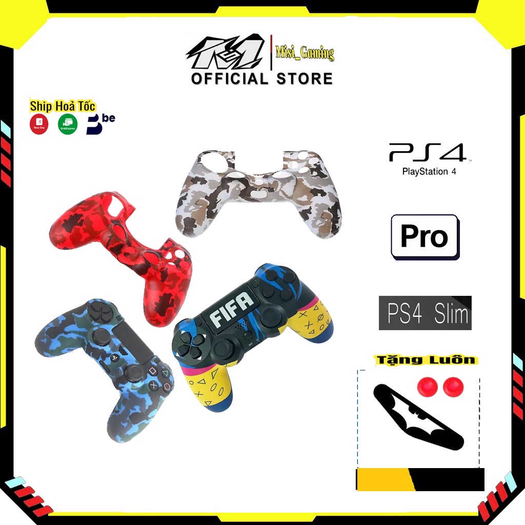 Bảo Vệ Tay Cầm Họa Tiết Rằn Ri Silicon Playstation 4 Sony PS4 Slim Pro ...
