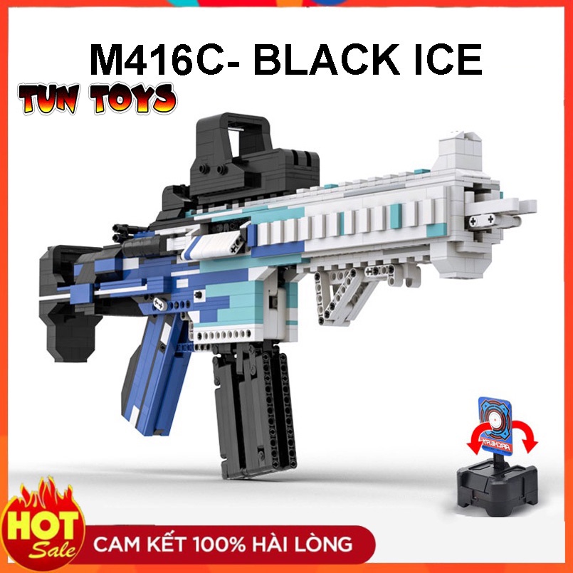 Đồ Chơi Lắp Ghép Lego Mô Hình Súng Rifle M416C-Black ICE +1500 Mảnh ...