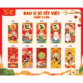 COMBO 30 BAO LÌ XÌ TRUYỀN THỐNG LOẠI 1 CAO CẤP RẤT ĐẸP - BAO LÌ XÌ GIÁ SỈ