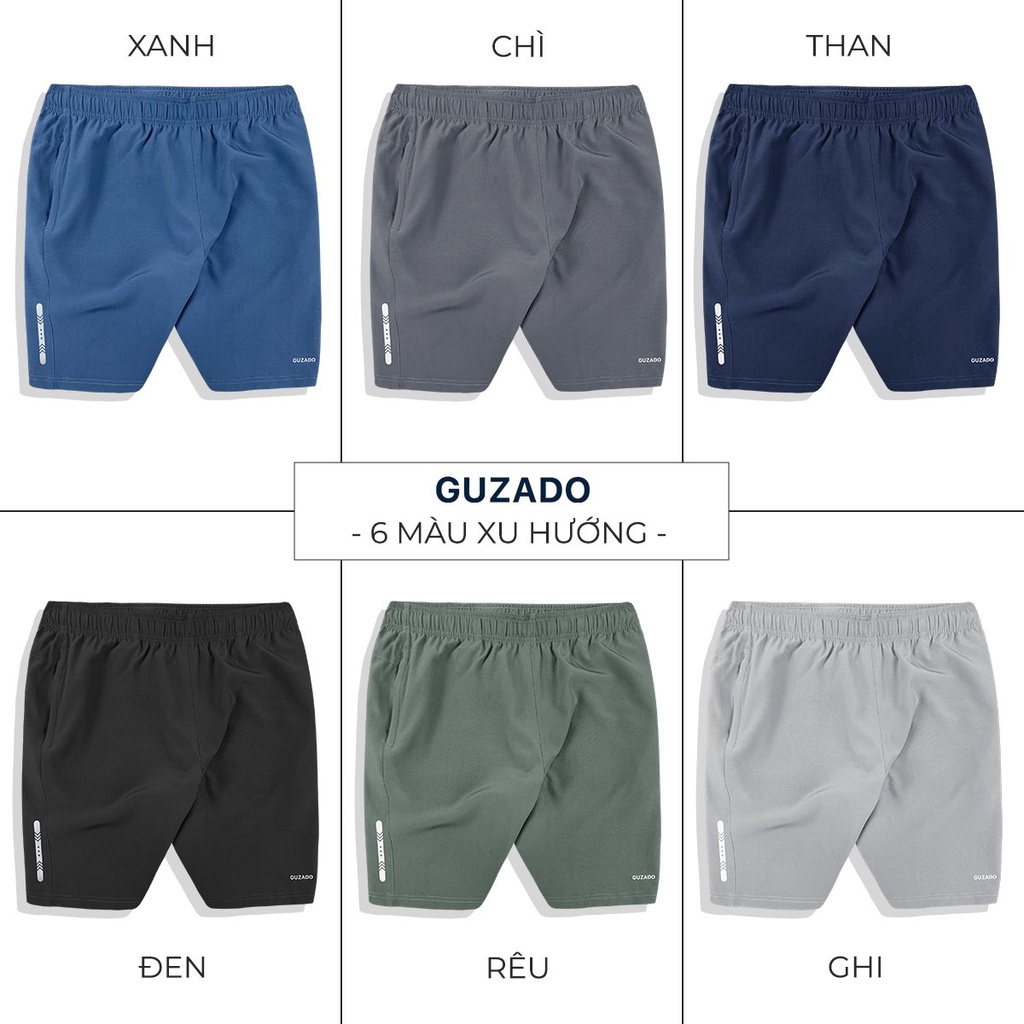 Product image Quần Đùi Nam GUZADO Thể Thao Cạp Chun Mềm Mại,Co Giãn Vận Động Thoải Mái Màu Basic Dễ Phối Đồ GSR01. 2