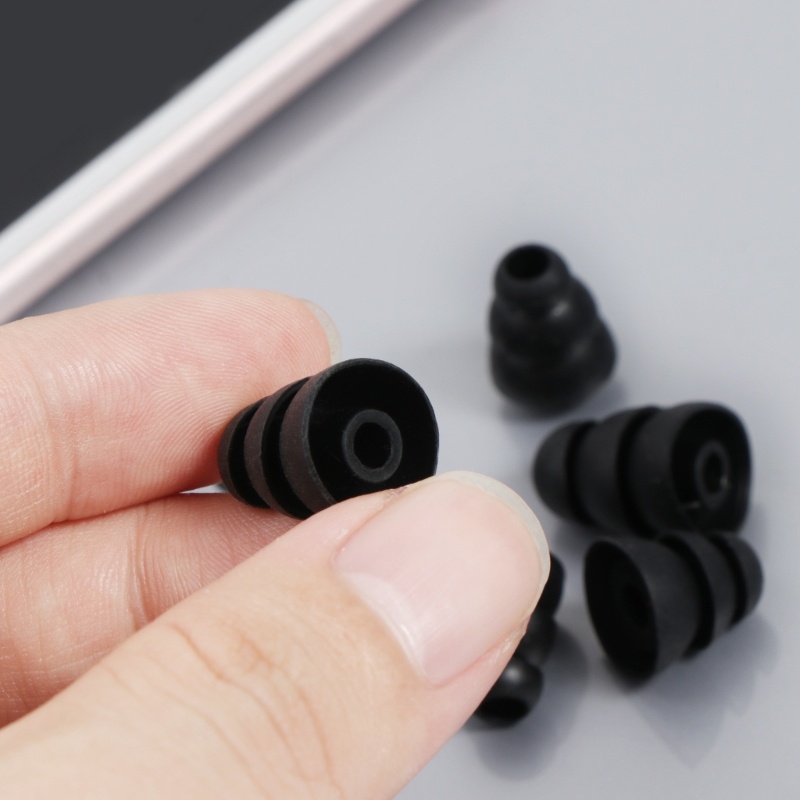 Star Triple Flange Earpads Ear Tip Silicone Bud Eartips Đường kính trong 3 8-4 5mm