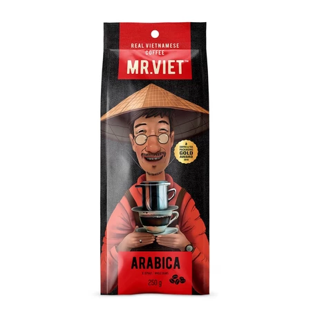 Cà phê Arabica Mr Viet 250g- cafe hạt đã rang / Arabica roasted coffee