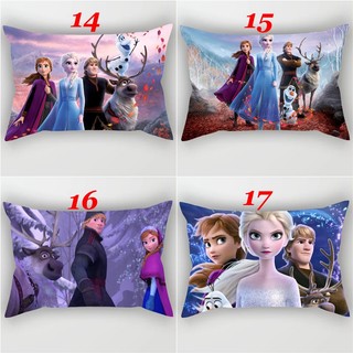 Vỏ gối họa tiết Elsa và Anna Frozen, Vỏ gối hình chữ nhật bằng Polyester in một mặt, Trang trí nhà cửa, Quà tặng trẻ em (không có lõi gối)