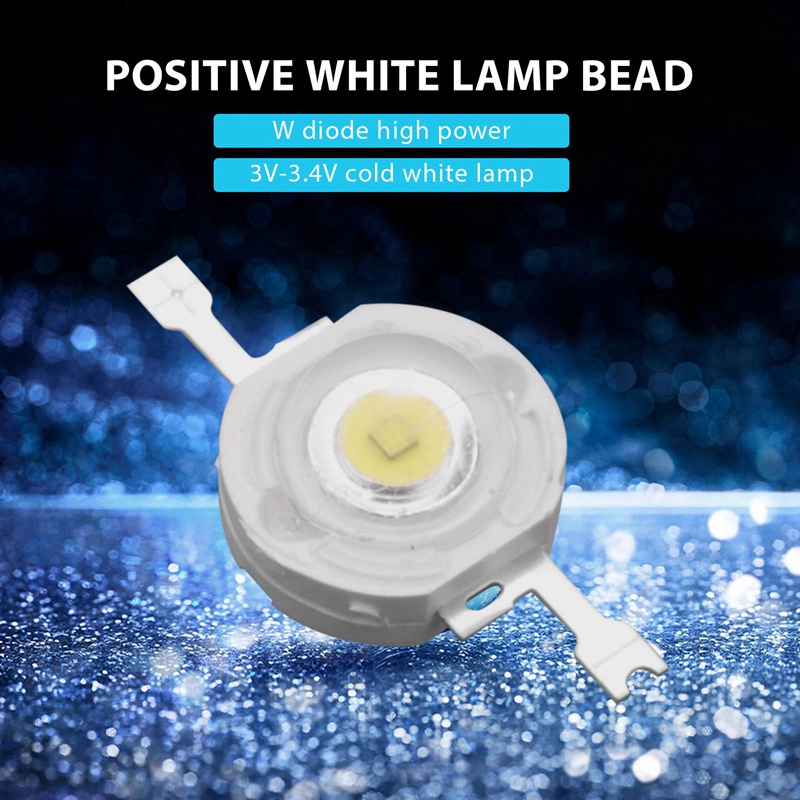 Bộ 50 1W Diode Công Suất Cao Trắng Mát Hạt Led 1 Watt Chip Đèn 3V-3.4V