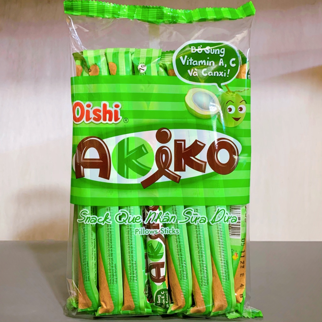 Bánh Snack Que Akiko Oishi Nhân Sữa Dừa