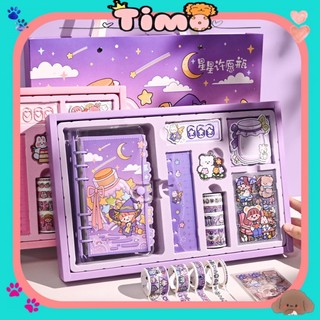 Set Quà Tặng Hộp Sinh Nhật Combo Washi Tape Sticker Sổ Tay Cute Timo WS16