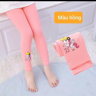 Quần legging bé gái chất liệu cotton dày dặn mùa đông cho bé từ 3-14 tuổi**Maruka Fashion