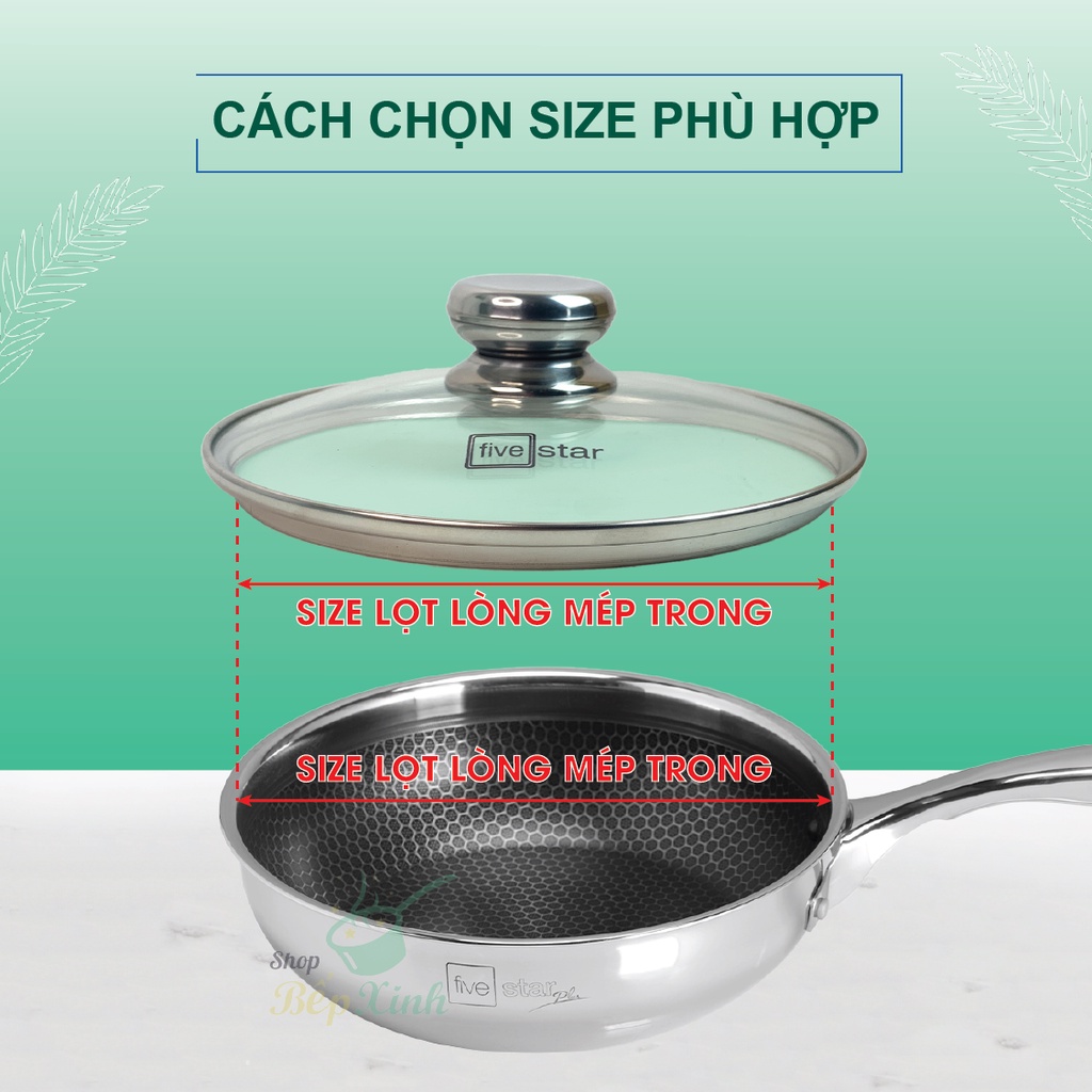 Ảnh Vung kính cao cấp Fivestar dùng cho nồi và chảo size 16 cm đến 32cm 3