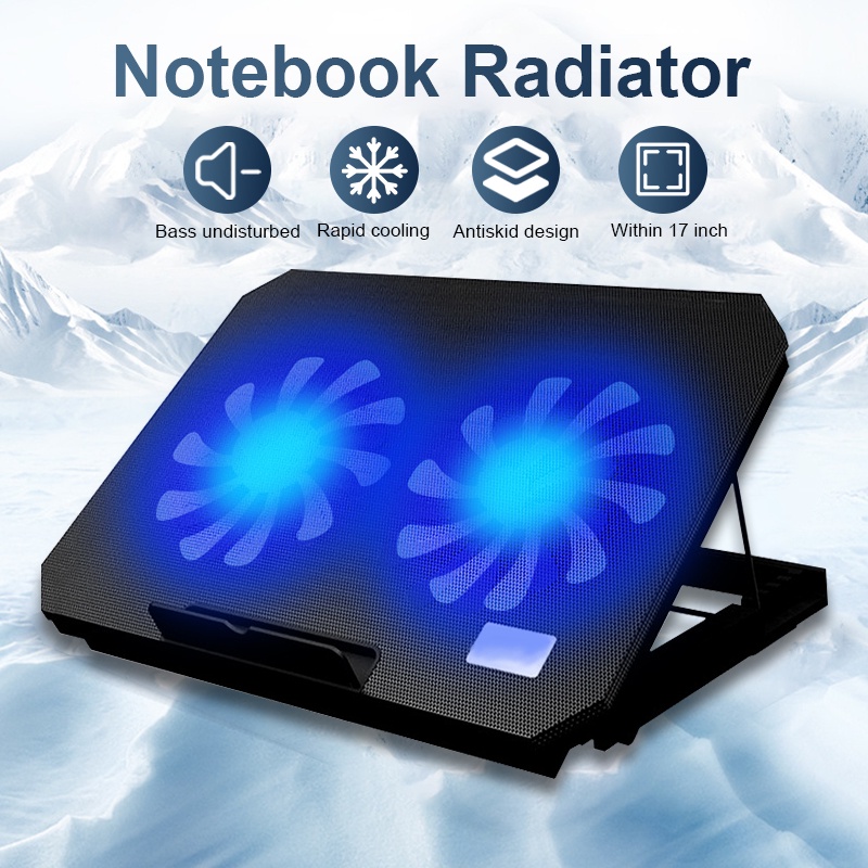 N99 Đế Giá Đỡ Quạt Tản Nhiệt,Quạt Tản Nhiệt Laptop,Đế Nâng Tản Nhiệt Cho 13,3-17inch, có 2 USB