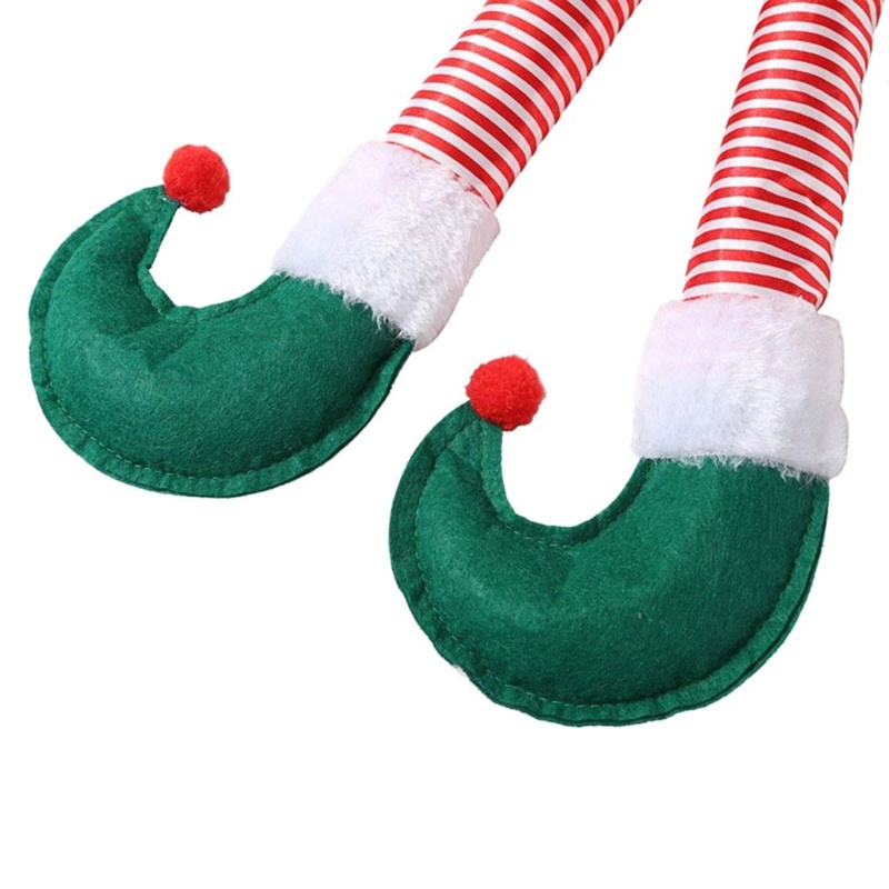 [3C] Trang trí thân xe tự động Chân ông già Noel Elf Trang trí Giáng sinh Tiệc trang trí Giáng sinh Phụ kiện mặt dây chuyền cây Giáng sinh Trang trí cho tất cả các xe hơi