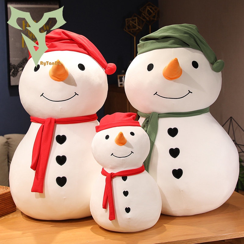 Rytanda Snowman Đồ chơi nhồi bông người tuyết Noel làm quà tặng dễ thương trang trí nội thất