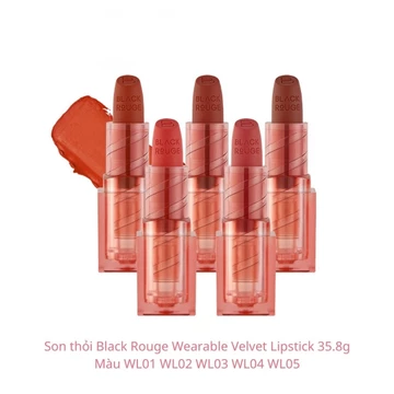 Son Thỏi Black Rouge Rose Velvet Lipstick/Son thỏi Black Rouge Wearable Velvet Lipstick 35.8g Full màu