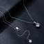 Vòng cổ Bamoer VVS1 bằng bạc 925 đính đá carat moissanite cao cấp thích hợp làm quà tặng cho nam và nữ MSN007