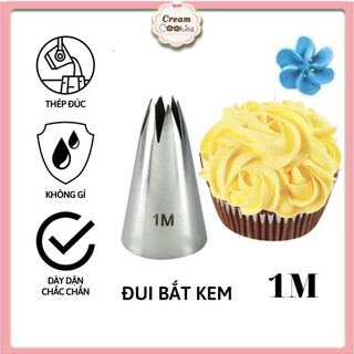 Đui bắt kem 1M, Đuôi sò 6 cánh, Đầu bắt kem trang trí bánh hàng đúc dày dặn (Đui 6 cánh)