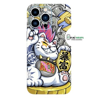 Miếng dán Skin Mặt lưng Mèo Rich FULL VIỀN Dành Cho 15 pro max 14 pro max 13 pro max 12 pro max 11 pro max - Fukishop