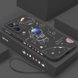 ốp lưng Realme 9i Ốp Điện Thoại Silicone TPU In Hình Phi Hành Gia Kèm Dây Đeo Cho Realme 9i