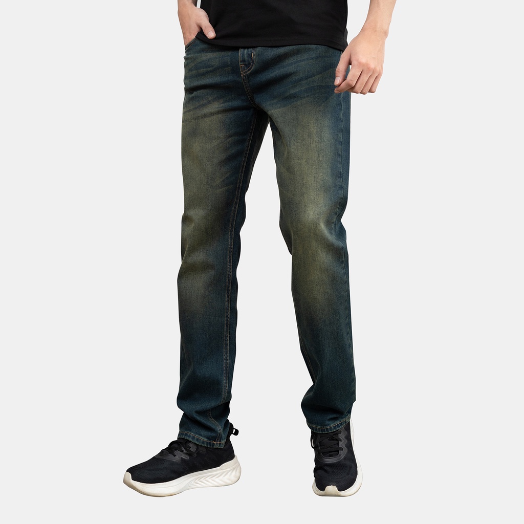 Quần jean nam xanh rêu JONATHAN QJ023 vải denim cao cấp co giãn nhẹ 4 chiều, form dáng chuẩn đẹp, trẻ trung, hottrend
