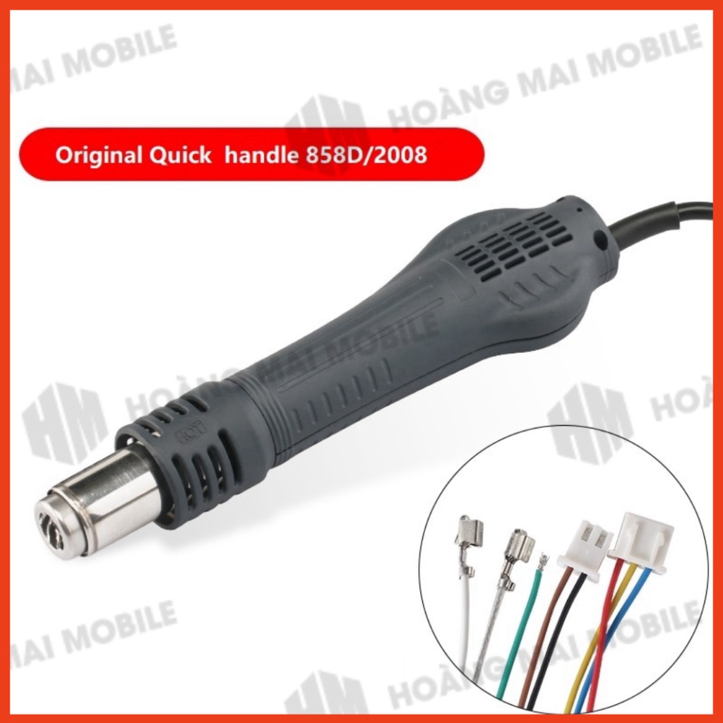 Máy khò cầm tay QUICK 2008, 700W kèm 4 đầu khò 2.5/6.4/8/12.7mm, nhiệt độ 100-500°C