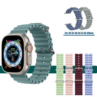 Dây Đeo Silicon Thay Thế Cho Đồng Hồ Thông Minh Apple Watch Series 10 9 8 7 ultra 49mm 46mm 45mm 41mm 44mm 40mm 42mm 38mm