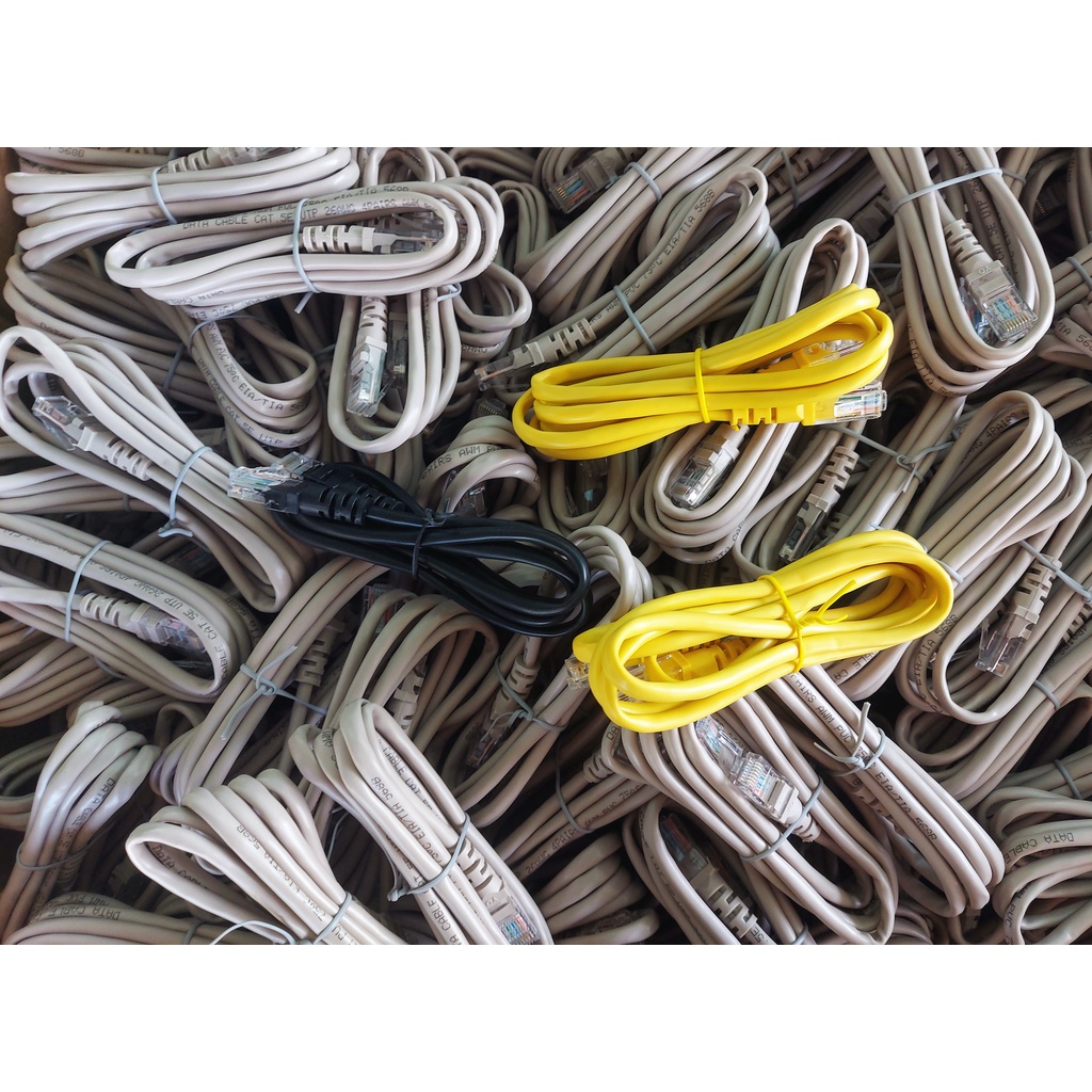 Dây nhảy LAN CAT 5E RJ45 1.5m dây mạng 26 AWM đồng nguyên chất chống